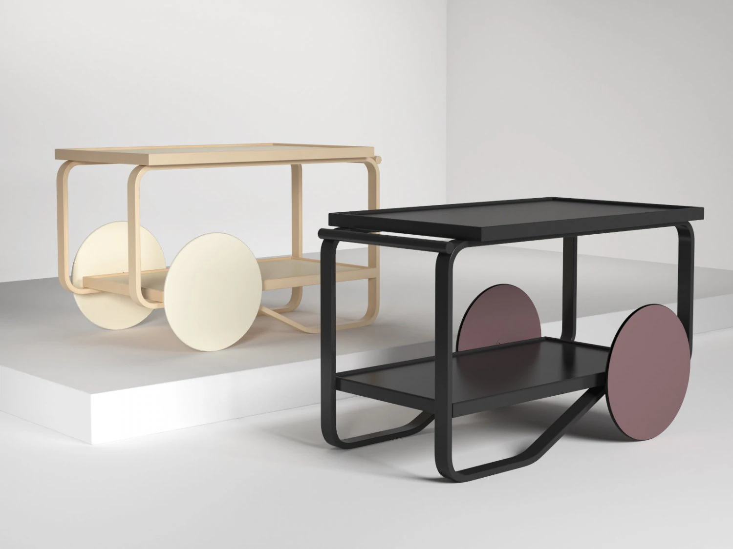 tea trolley 901 by artek 3D Model .c4d .max .obj .3ds .fbx .stl .blend