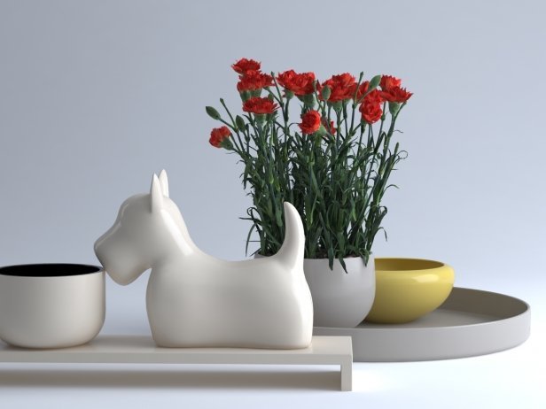 carnations 01 3D मॉडल .c4d .max .obj .3ds .fbx .stl .blend
