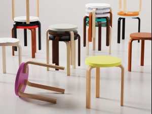 stool 60 by artek Modello 3D