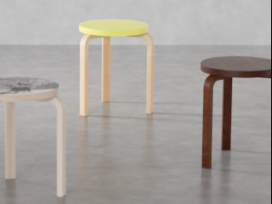 stool 60 by artek Modello 3D