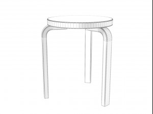 stool 60 by artek Modello 3D