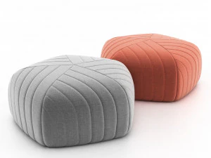 cinque pouf di muuto Modello 3D