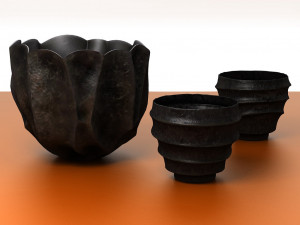 copper bowls 3D मॉडल