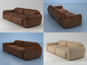 piumotto08 sofa260 by busnelli 3D Модель