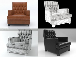 hammercap high armchair by bench 3D-Modell
