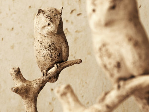 woodland wisdom owl sculpture 3D Модель