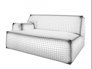 damasco module with armrest by baxter 3D 模型