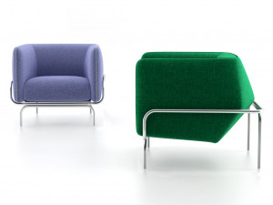 chandigarh armchair by moroso 3D मॉडल