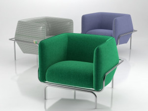 chandigarh armchair by moroso 3D 모델