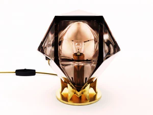 welles double blown glass desk lamp by gabriel scott 3D Model