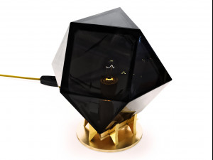 welles double blown glass desk lamp by gabriel scott 3D Model