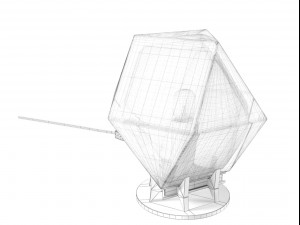 welles double blown glass desk lamp by gabriel scott 3D Model