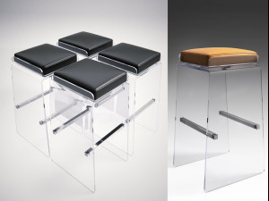 waterfall barstool by cain modern 3Dモデル