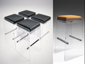 waterfall barstool by cain modern 3D Model