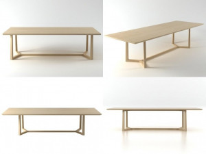 jiff dining tables by flexform 3D Model