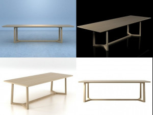 jiff dining tables by flexform 3D Model