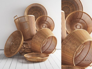 baskets by piet hein eek 3D Model