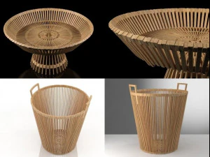 baskets by piet hein eek 3D Model
