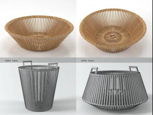 baskets by piet hein eek 3D Model