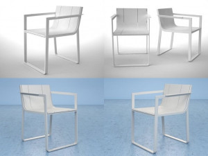 flat chair by gandia blasco 3D Model