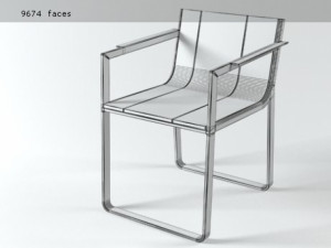 flat chair by gandia blasco 3D Model