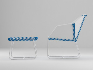textile armchair coffee table by gandia blasco 3D-Modell