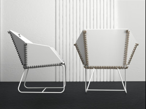 textile armchair coffee table by gandia blasco 3D-Modell