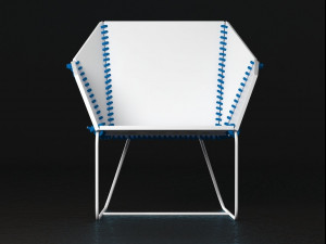 textile armchair coffee table by gandia blasco 3D-Modell