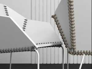 textile armchair coffee table by gandia blasco 3D-Modell