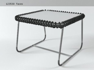 textile armchair coffee table by gandia blasco 3D-Modell