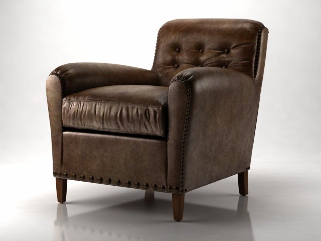 Restoration hardware cheap club chair leather