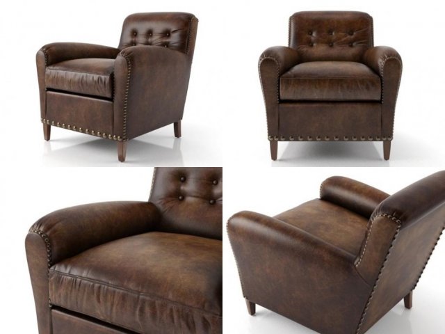 Restoration hardware shop club chair leather
