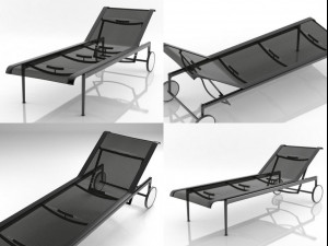 1966-42 chaise longue by bb italia 3D Model