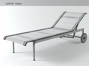 1966-42 chaise longue by bb italia 3D Model