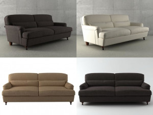 raffles twoseater sofa by de padova 3D Model