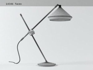 shear table lamp by bert frank 3Dモデル