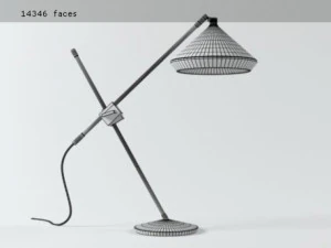 shear table lamp by bert frank 3D Model