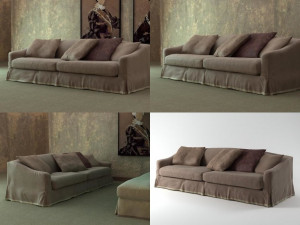 fayence sofa 02 by roche bobois 3D 모델