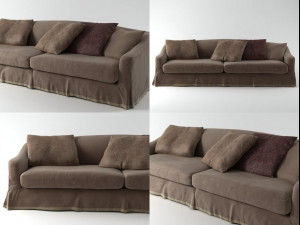 fayence sofa 02 by roche bobois 3D 모델