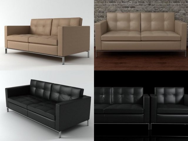 foster 502 sofa by walter knoll 3D Model .c4d .max .obj .3ds .fbx .stl .blend 