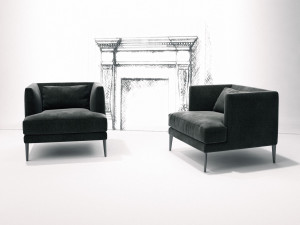 paraiso armchair by bonaldo 3D Model