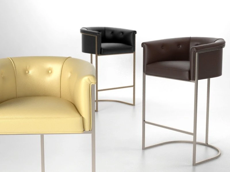 calvin barstool by arteriors 3D Model .c4d .max .obj .3ds .fbx .stl .blend