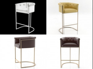 calvin barstool by arteriors 3Dモデル