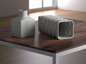 white ceramic set 01 3D Model