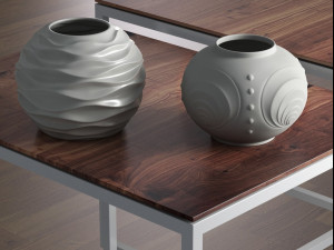 white ceramic set 01 3D Model