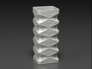white ceramic set 01 3D Model