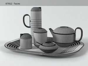 eclectic form tea set by tom dixon 3D Model