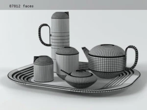 eclectic form tea set by tom dixon 3D Model