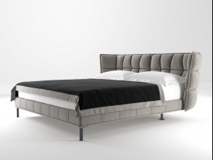 husk bed by bb italia 3D 모델