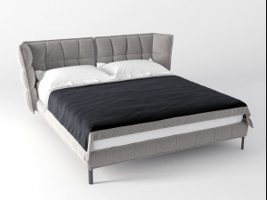 husk bed by bb italia 3D 모델